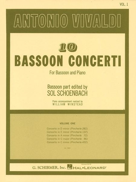 Vivaldi: 10 Bassoon Concerti - Volume 1