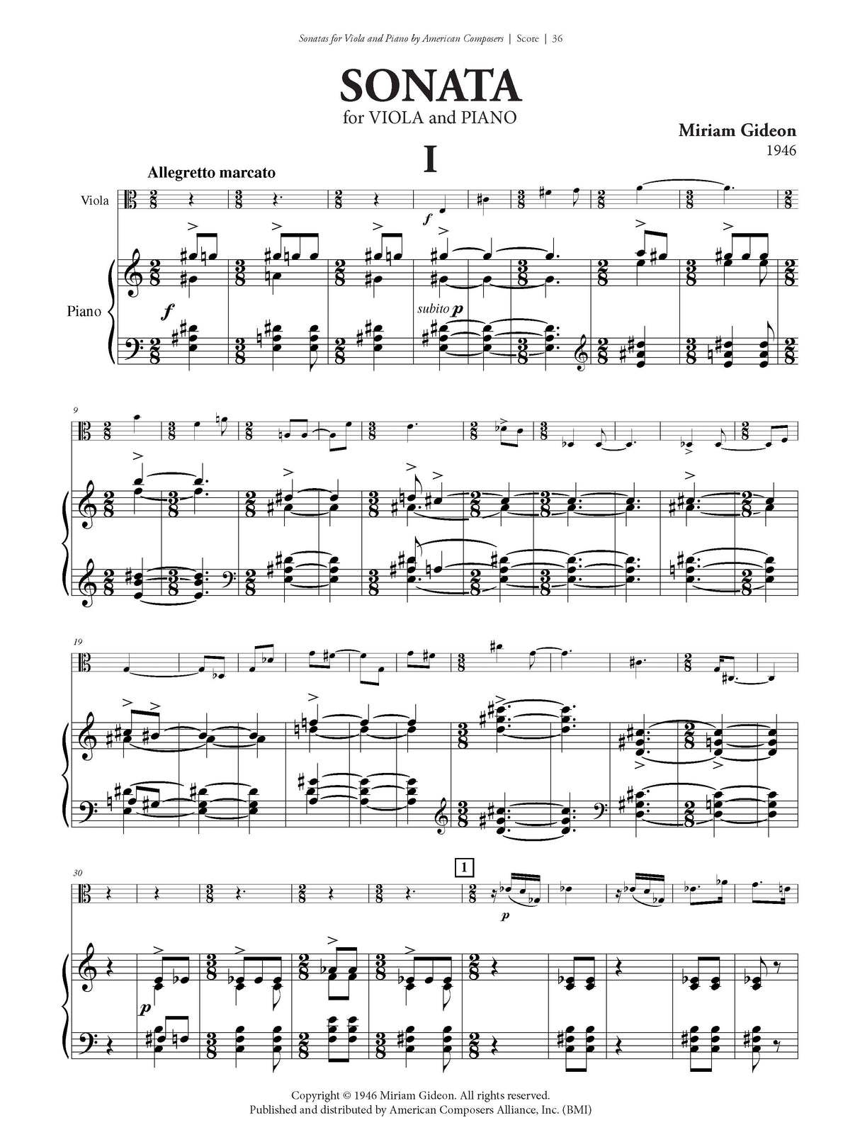 Viola Sonatas by American Composers