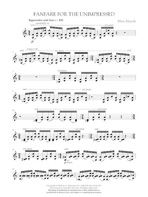 Mazzoli: Fanfare for the Unimpressed