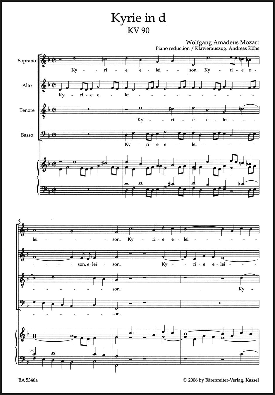 Mozart: Kyrie in D Minor, K. 90