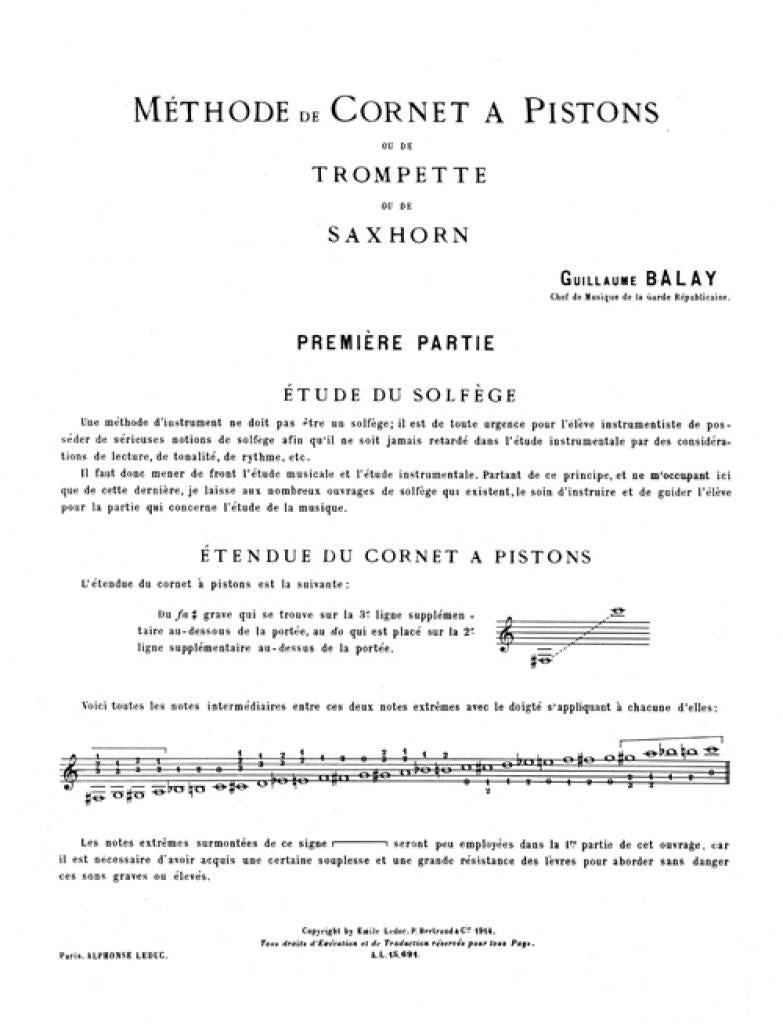 Balay: Complete Cornet Method – Volume 1