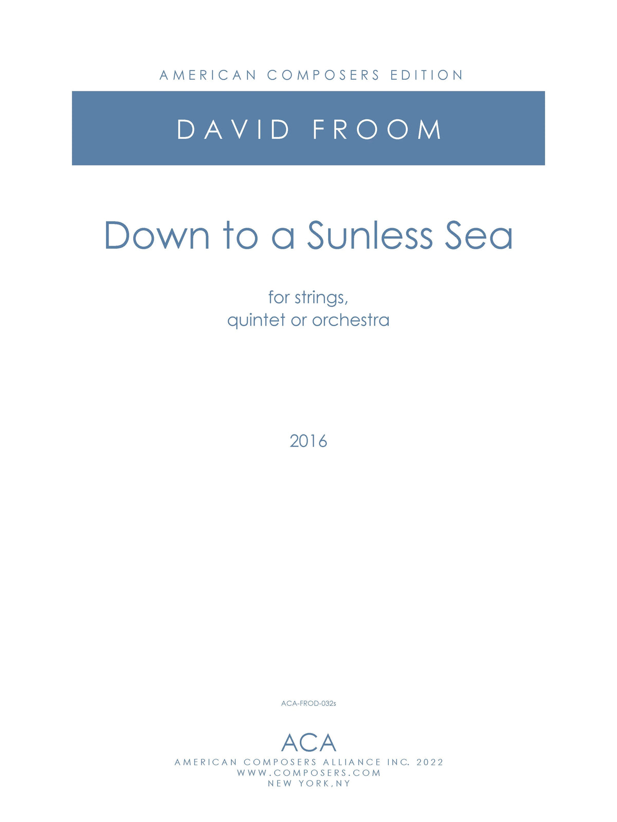Froom: Down to a Sunless Sea