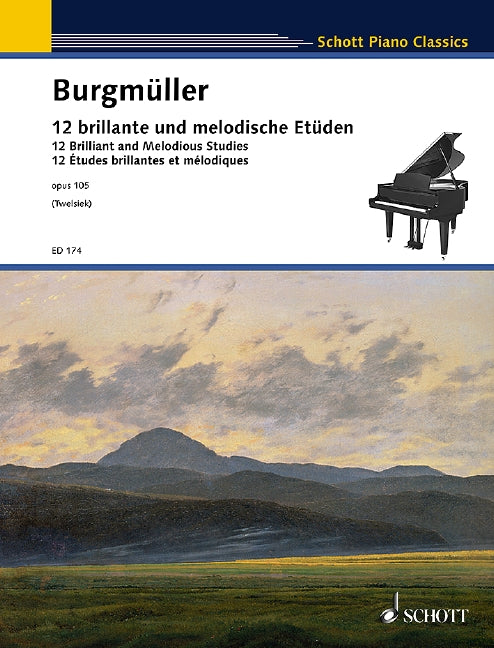 Burgmüller: 12 Brilliant and Melodious Studies, Op. 105