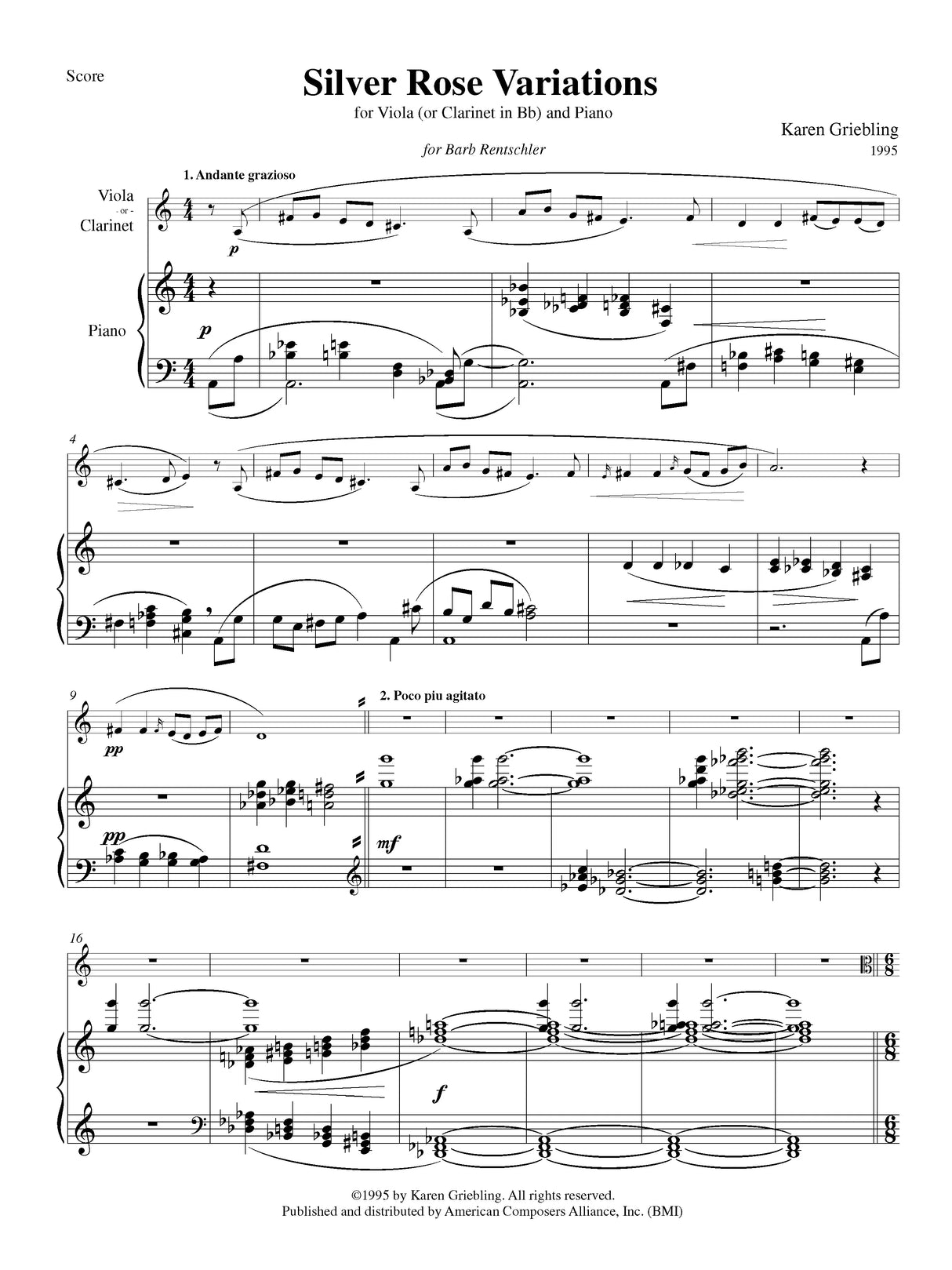 Griebling: Silver Rose Variations