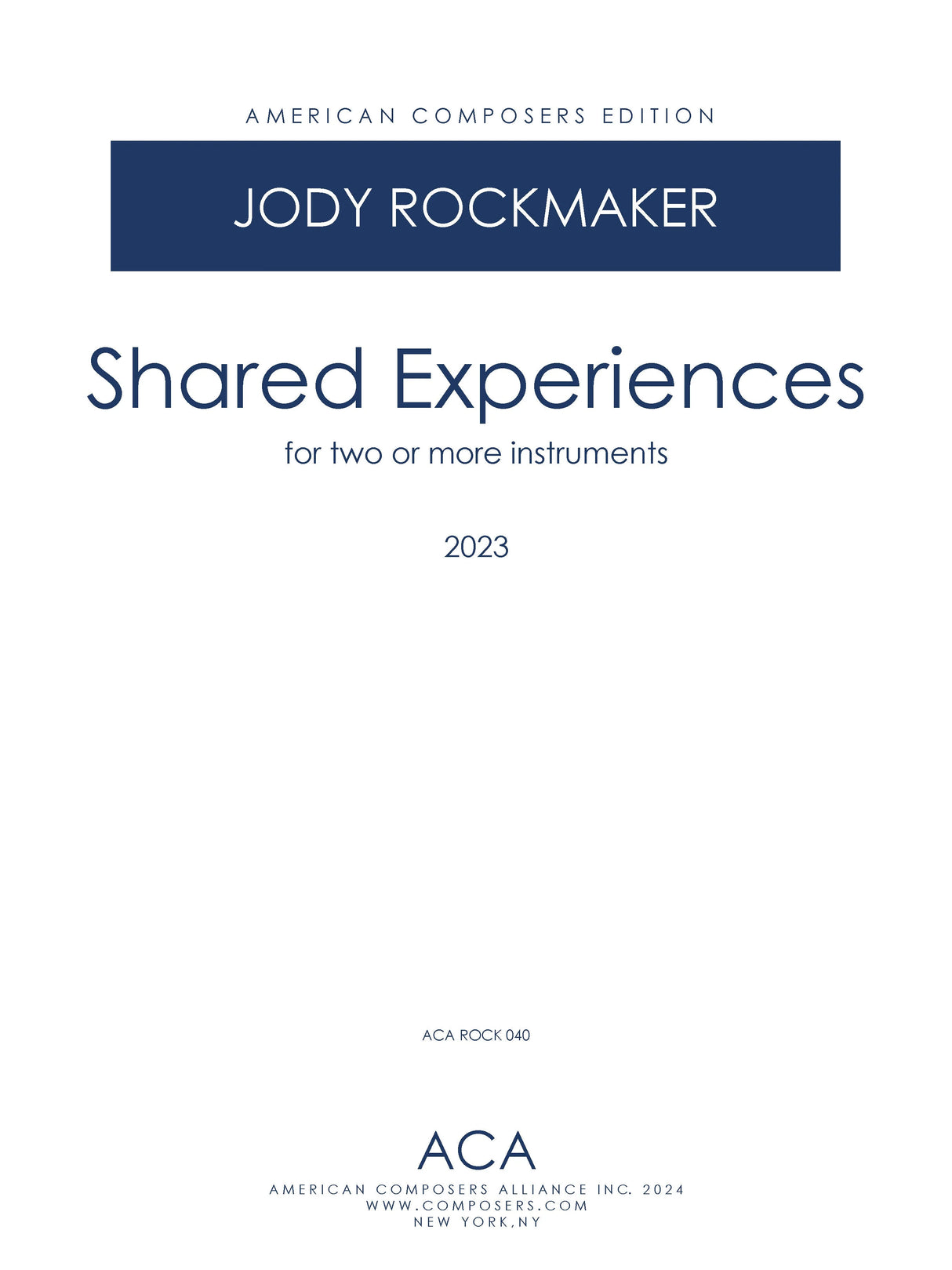 Rockmaker: Shared Experiences