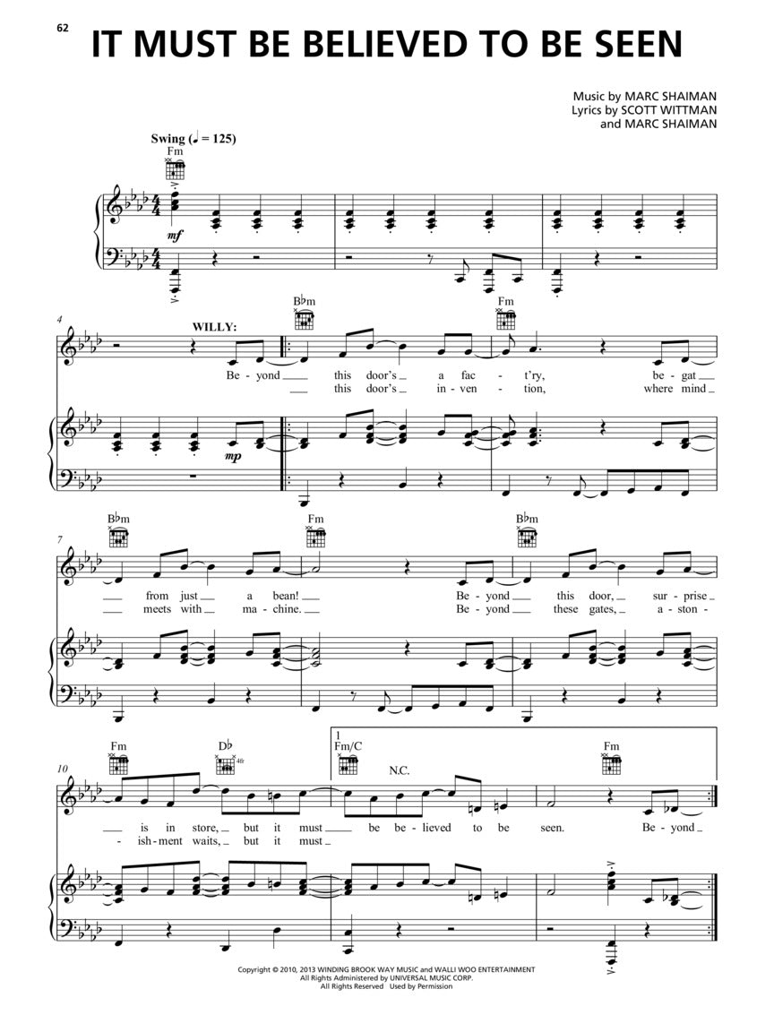 Charlie and the Chocolate Factory - Vocal Selections