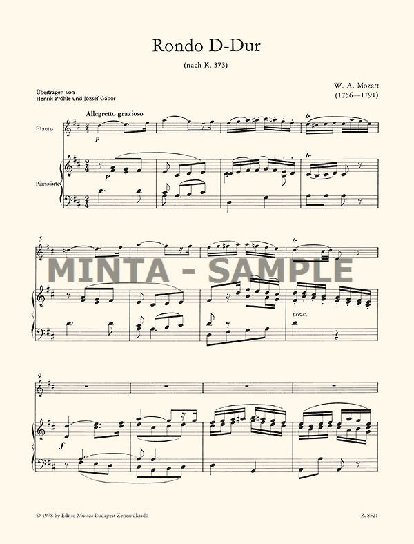 Mozart: Rondo, K. 373 (arr. for flute & piano)