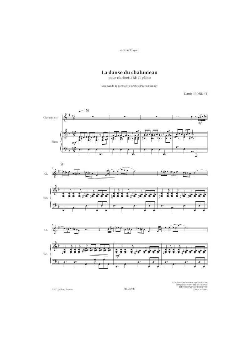 Bonnet: La Danse du chalumeau