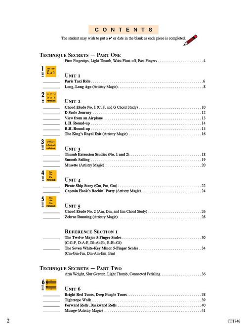 Accelerated Piano Adventures for the Older Beginner - Technique & Artistry Book 2
