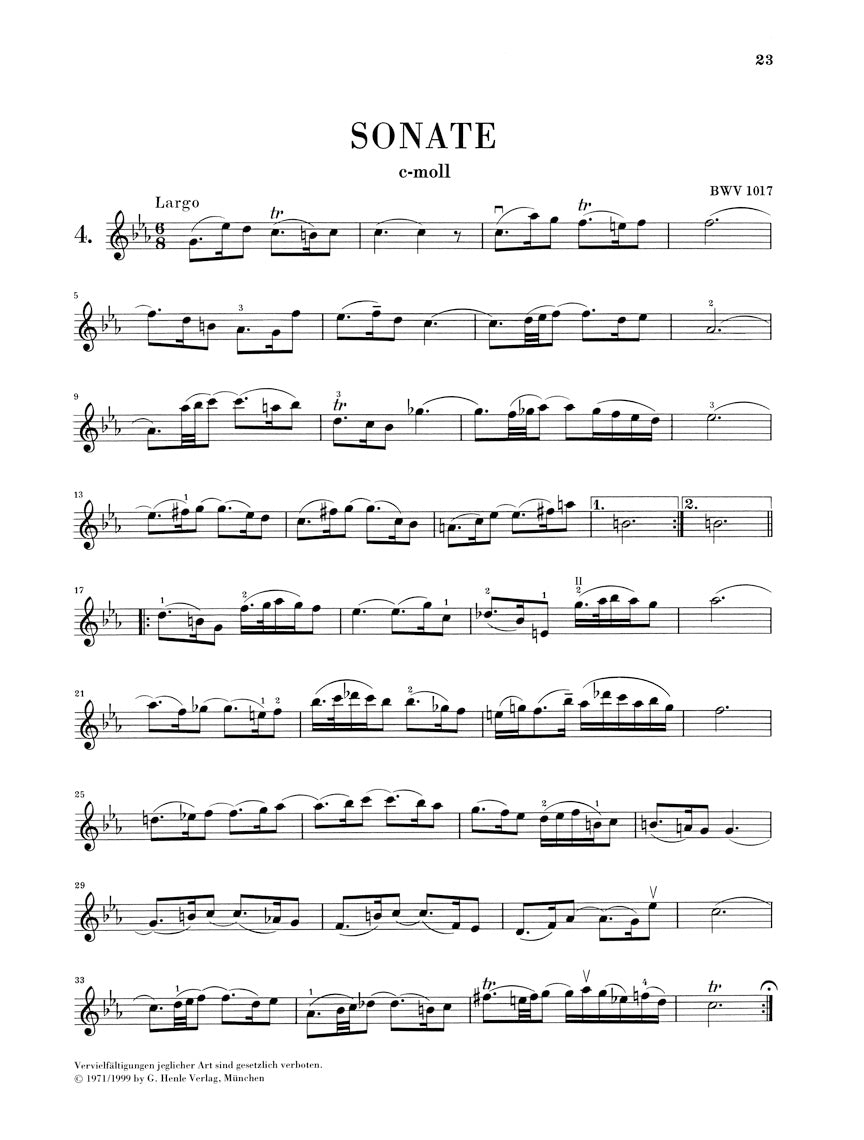 Bach: Violin Sonatas Nos. 4-6, BWV 1017-1019