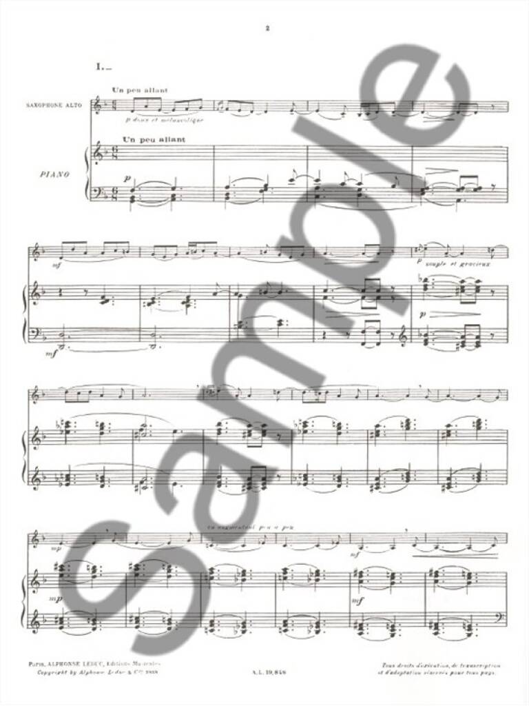 Ibert: Histoires (arr. for saxophone)