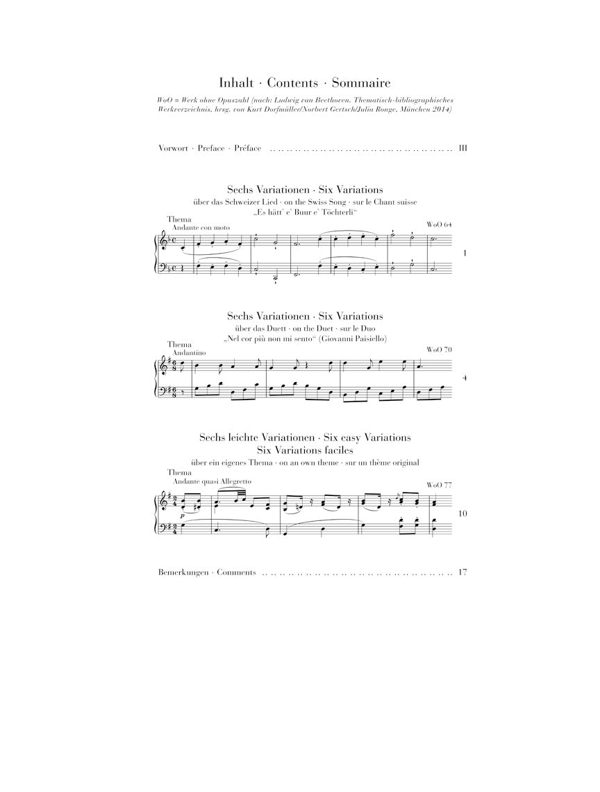 Beethoven: 3 Variation Works - WoO 64, 70 and 77