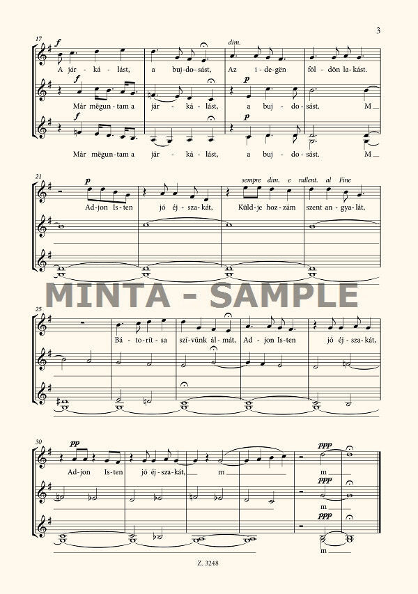 Kodály: Evening Song (arr. for female choir)