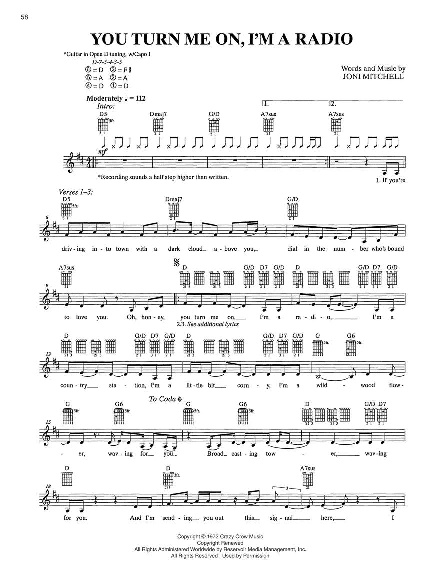 Joni Mitchell Guitar Anthology