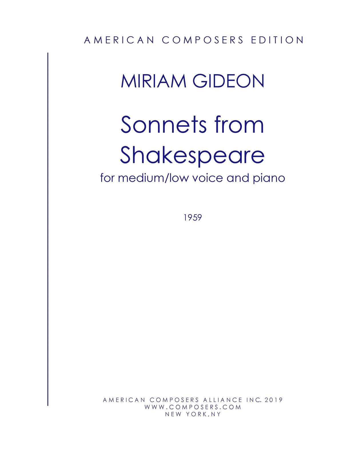 Gideon: Sonnets from Shakespeare