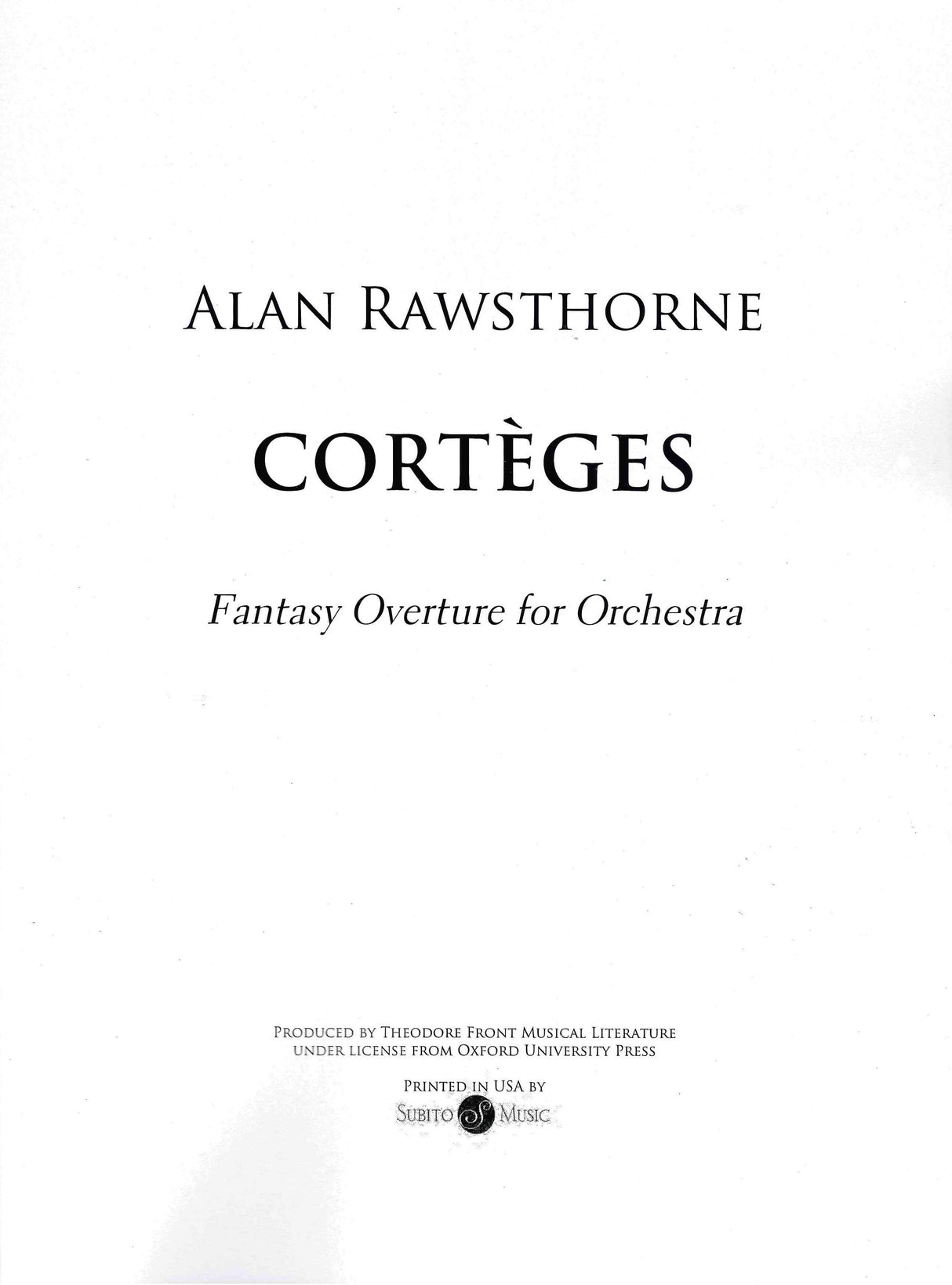 Rawsthorne: Cortèges