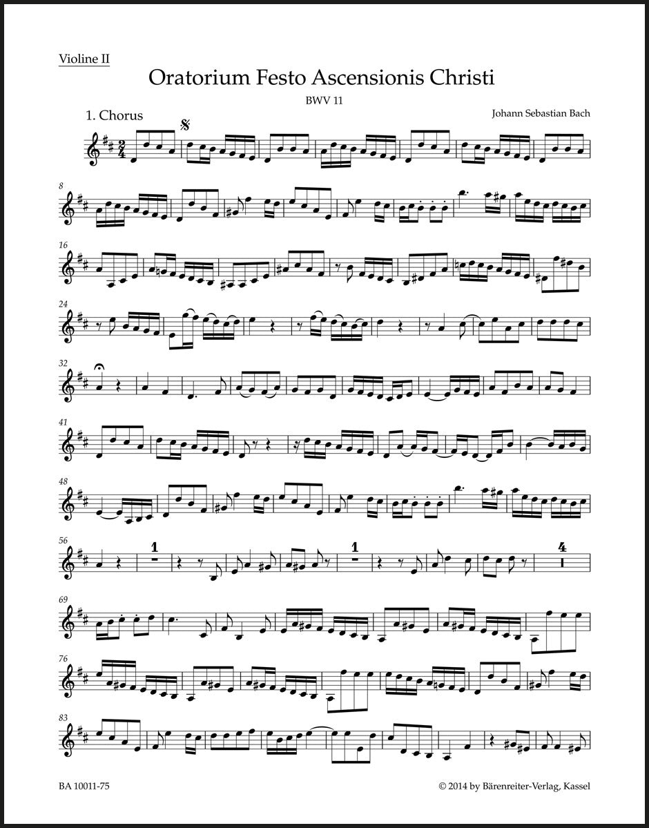 Bach: Ascension Oratorio, BWV 11