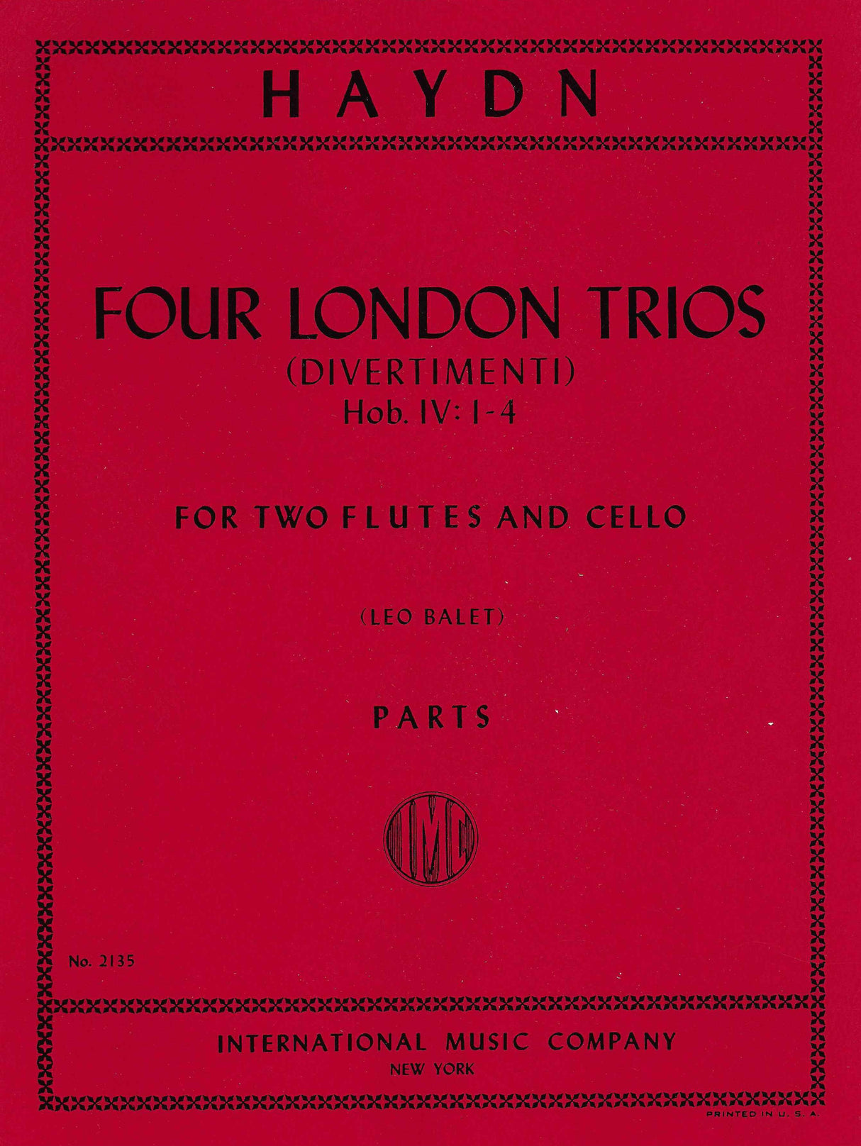 Haydn: 4 London Trios, Hob. IV: Nos. 1-4