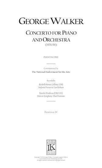 Walker: Piano Concerto