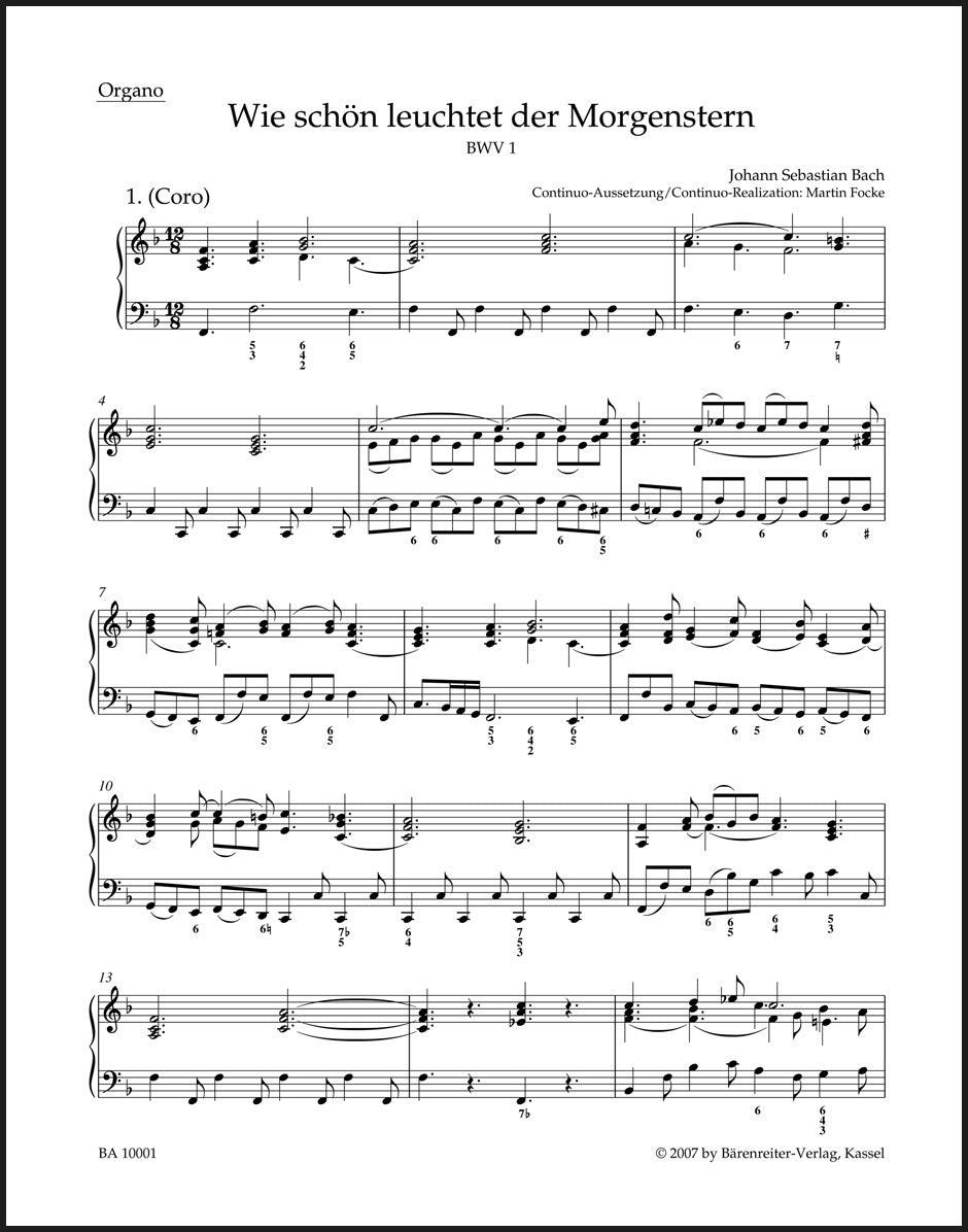 Bach: Wie schön leuchtet der Morgenstern, BWV 1