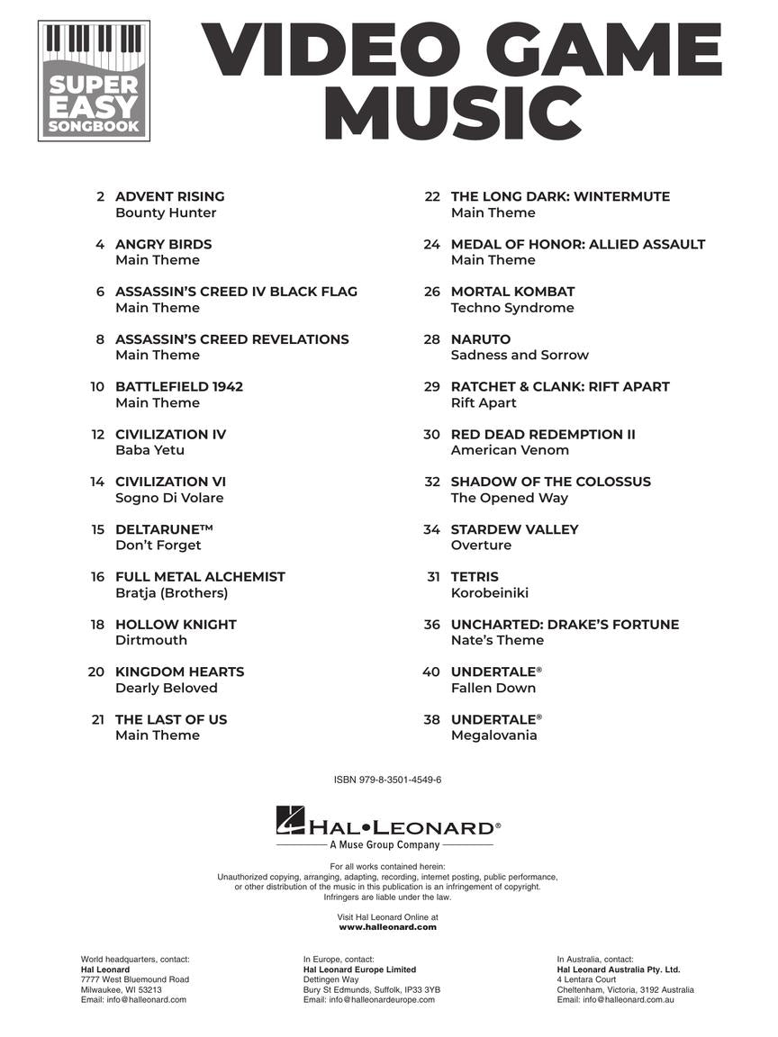 Video Game Music – Super Easy Songbook
