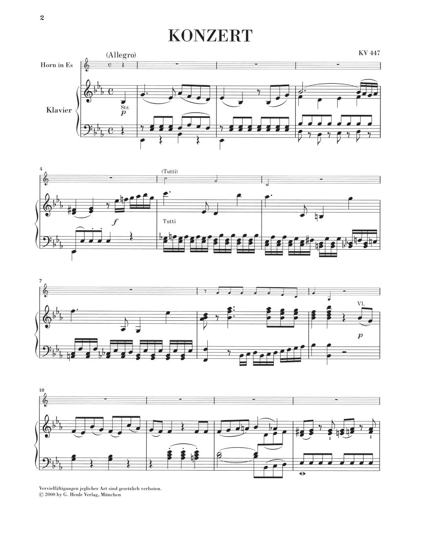 Mozart: Horn Concerto No. 3 in E-flat Major, K. 447