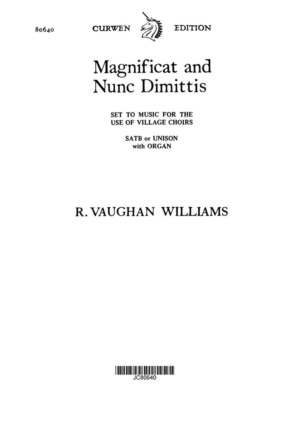 Vaughan Williams: Magnificat and Nunc Dimittis