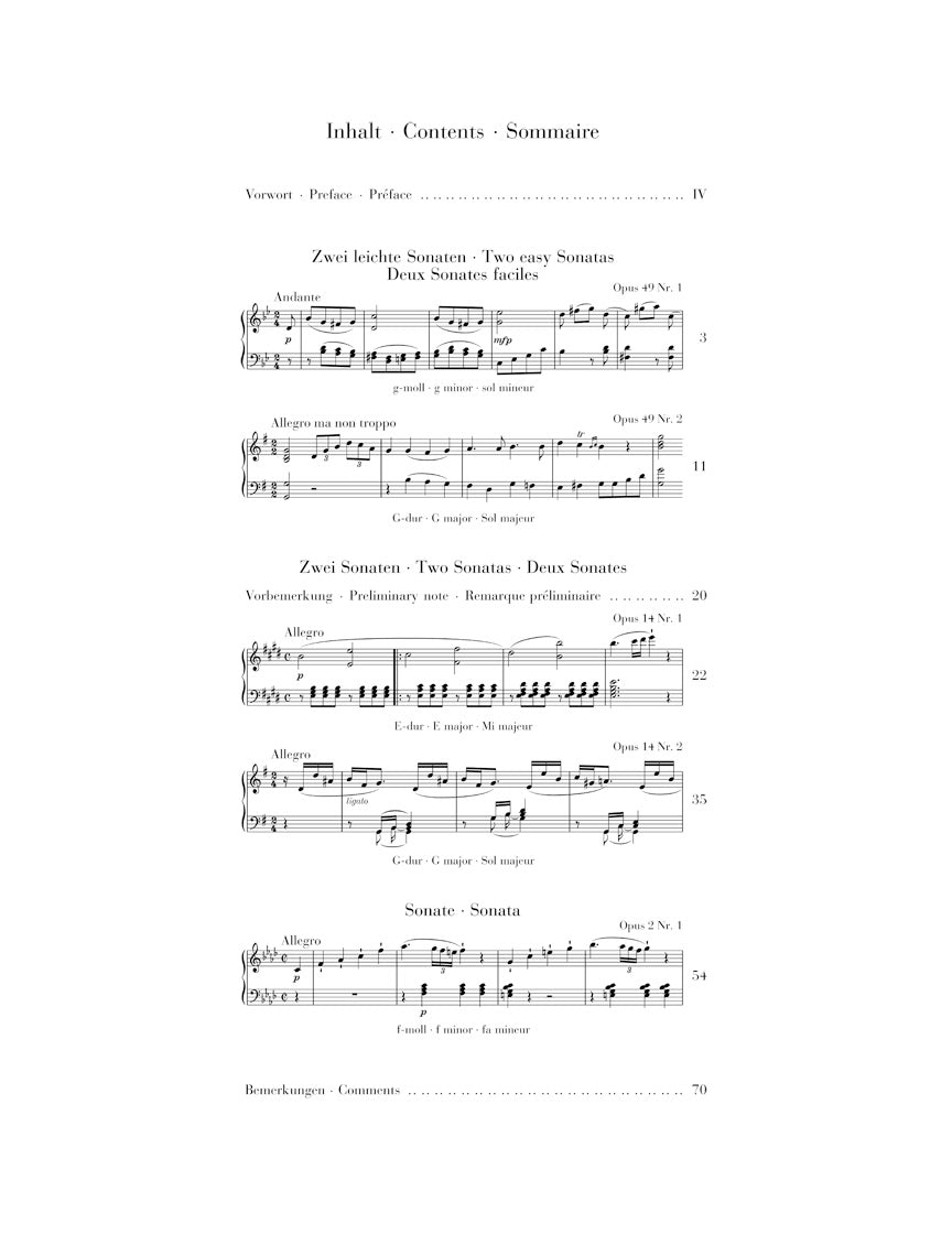 Beethoven: 5 Easy Piano Sonatas, Op. 2, No. 1, Opp. 14 & 49