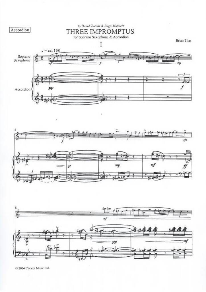 Elias: Three Impromptus