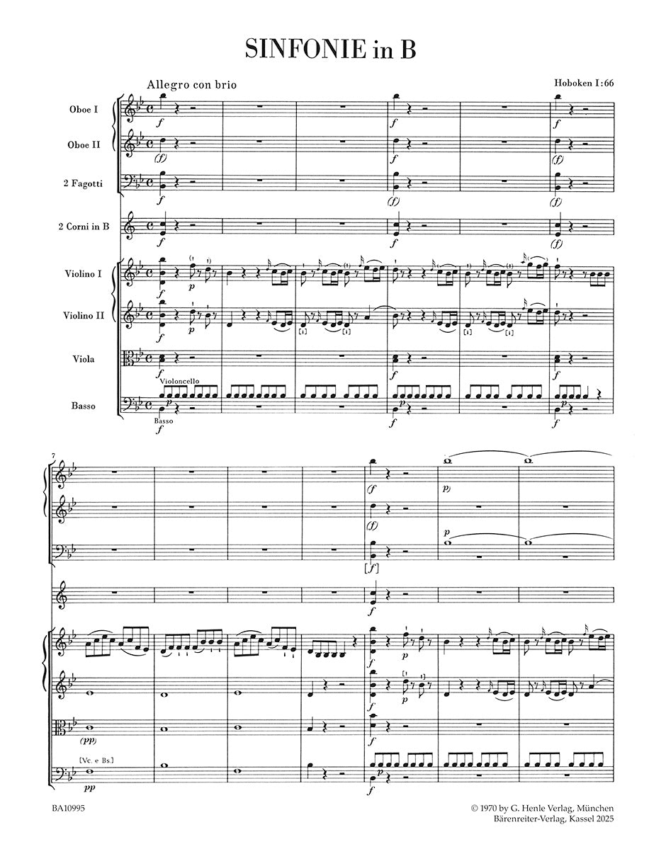 Haydn: Symphony in B-flat Major, Hob. I:66