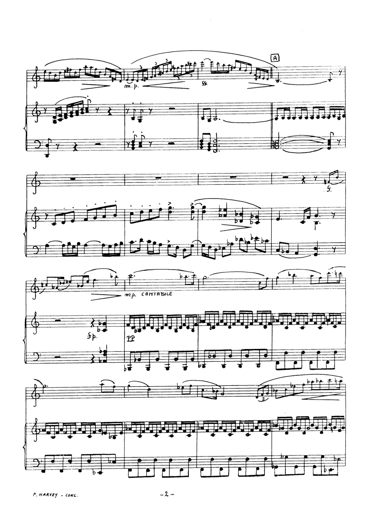 P. Harvey: Concertino for Soprano Sax & Piano