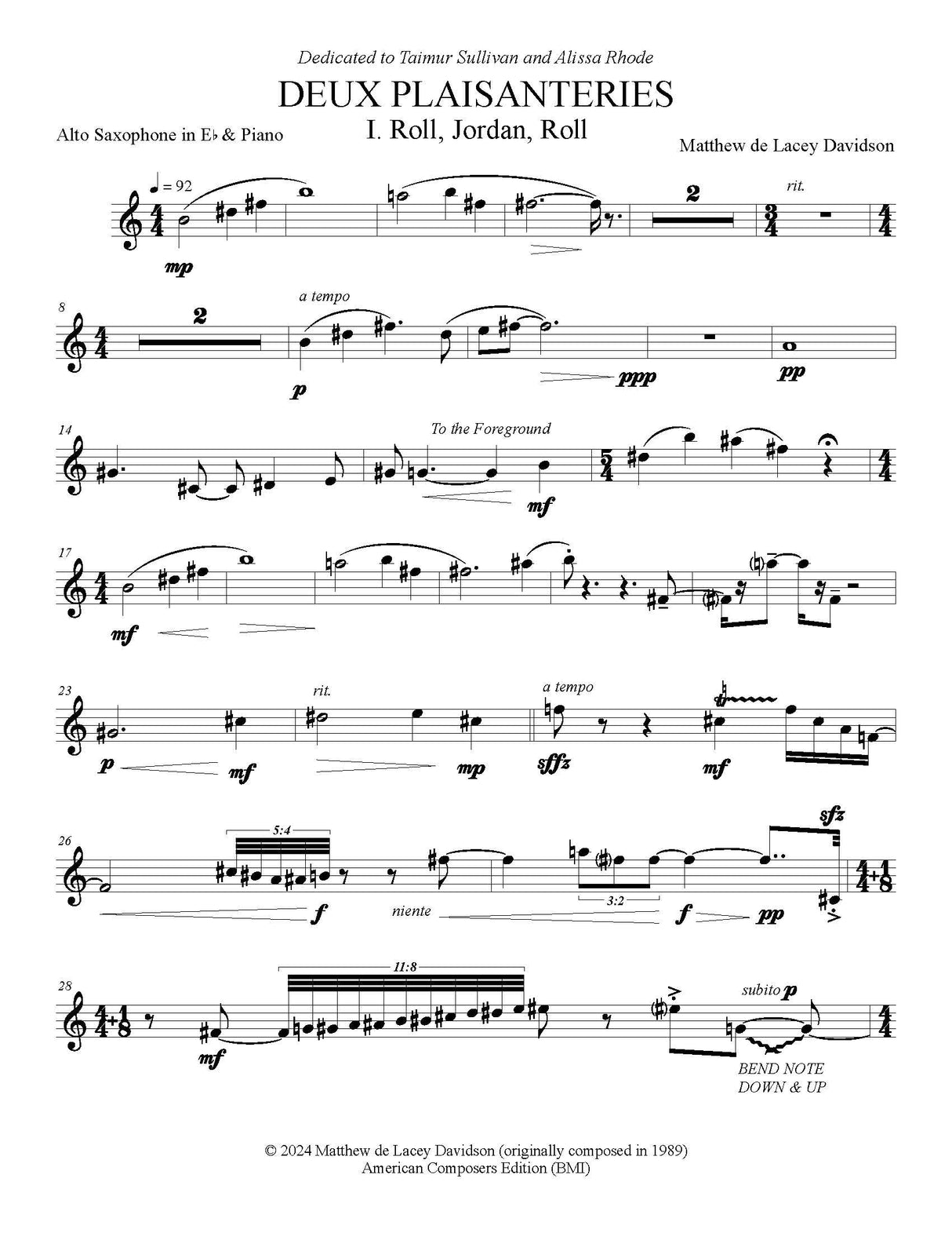 Davidson: Deux Plaisanteries