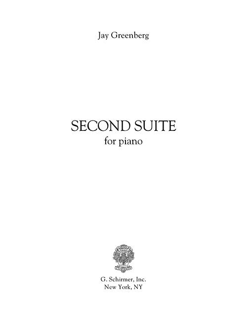 Greenberg: Second Suite for Piano