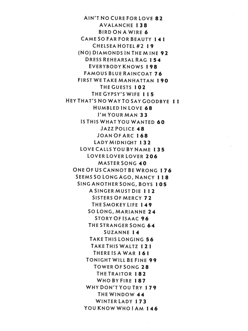 Leonard Cohen Anthology