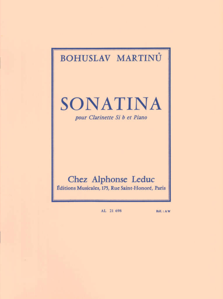Martinů: Clarinet Sonatina, H. 356