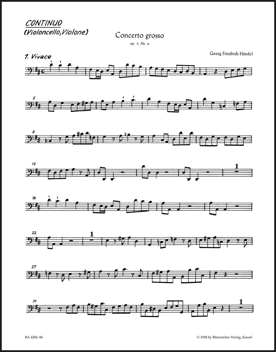 Handel: Concerto grosso in D Major, HWV 317, Op. 3, No. 6