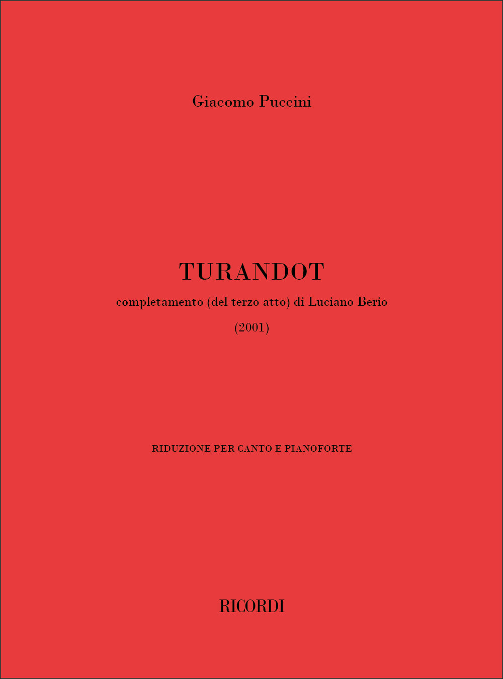 Puccini-Berio: Turandot (Completion)