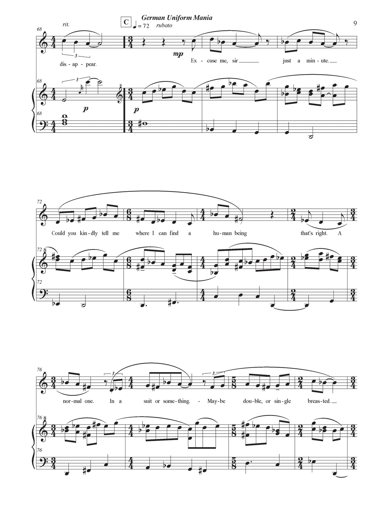 Udow: Song Cycle from A Wall of Two