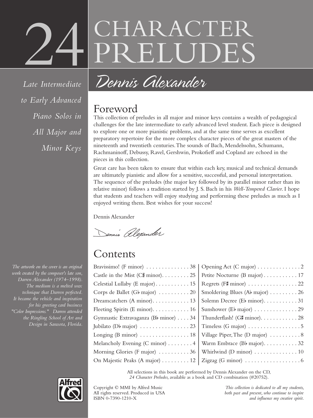 Alexander: 24 Character Preludes