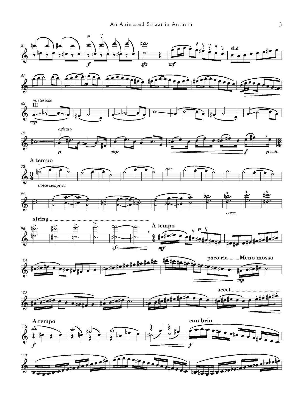 D. Flanagan: An Animated Street in Autumn