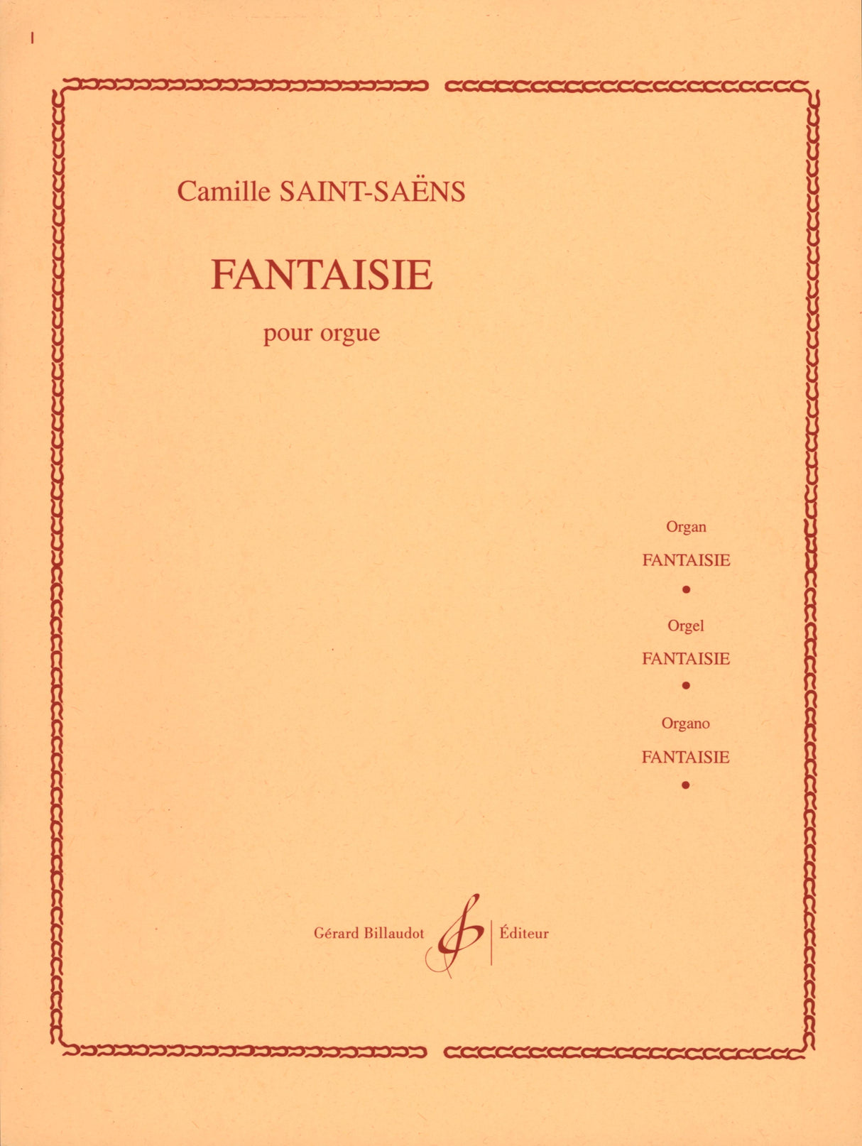 Saint-Saëns: Fantaisie
