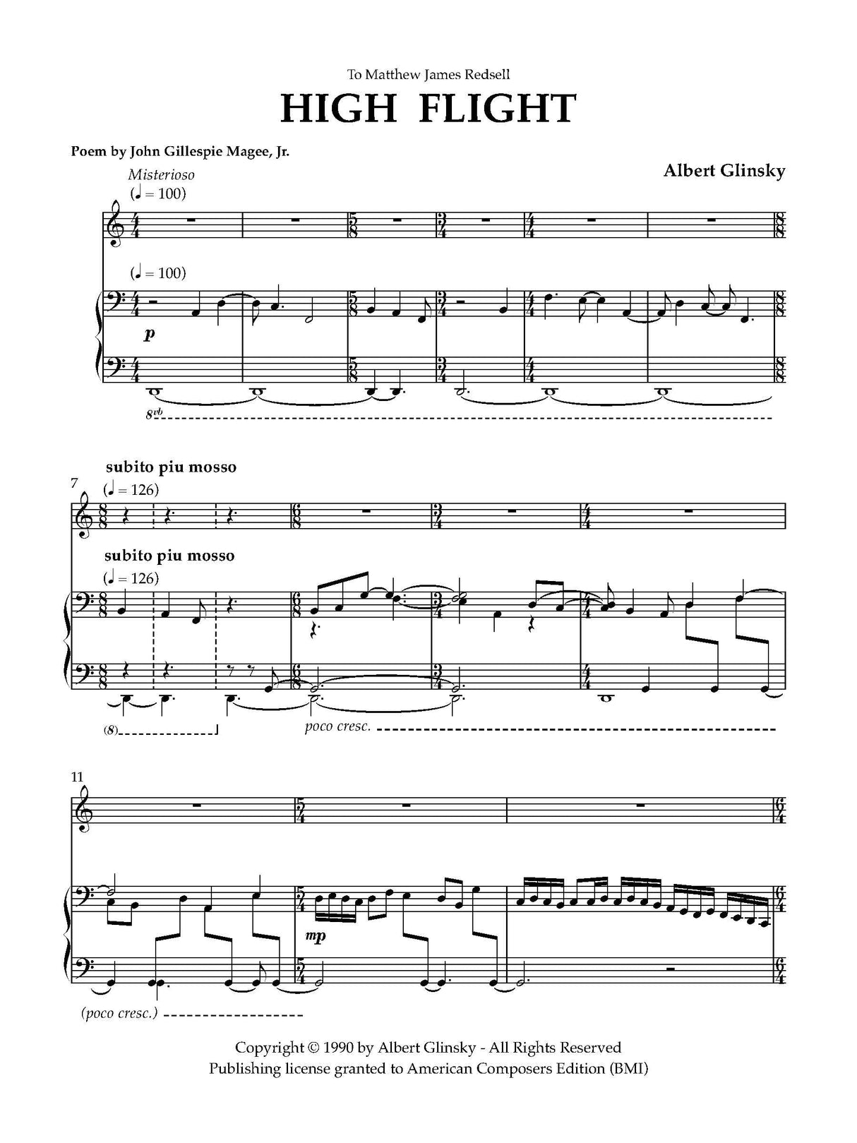 Glinsky: High Flight