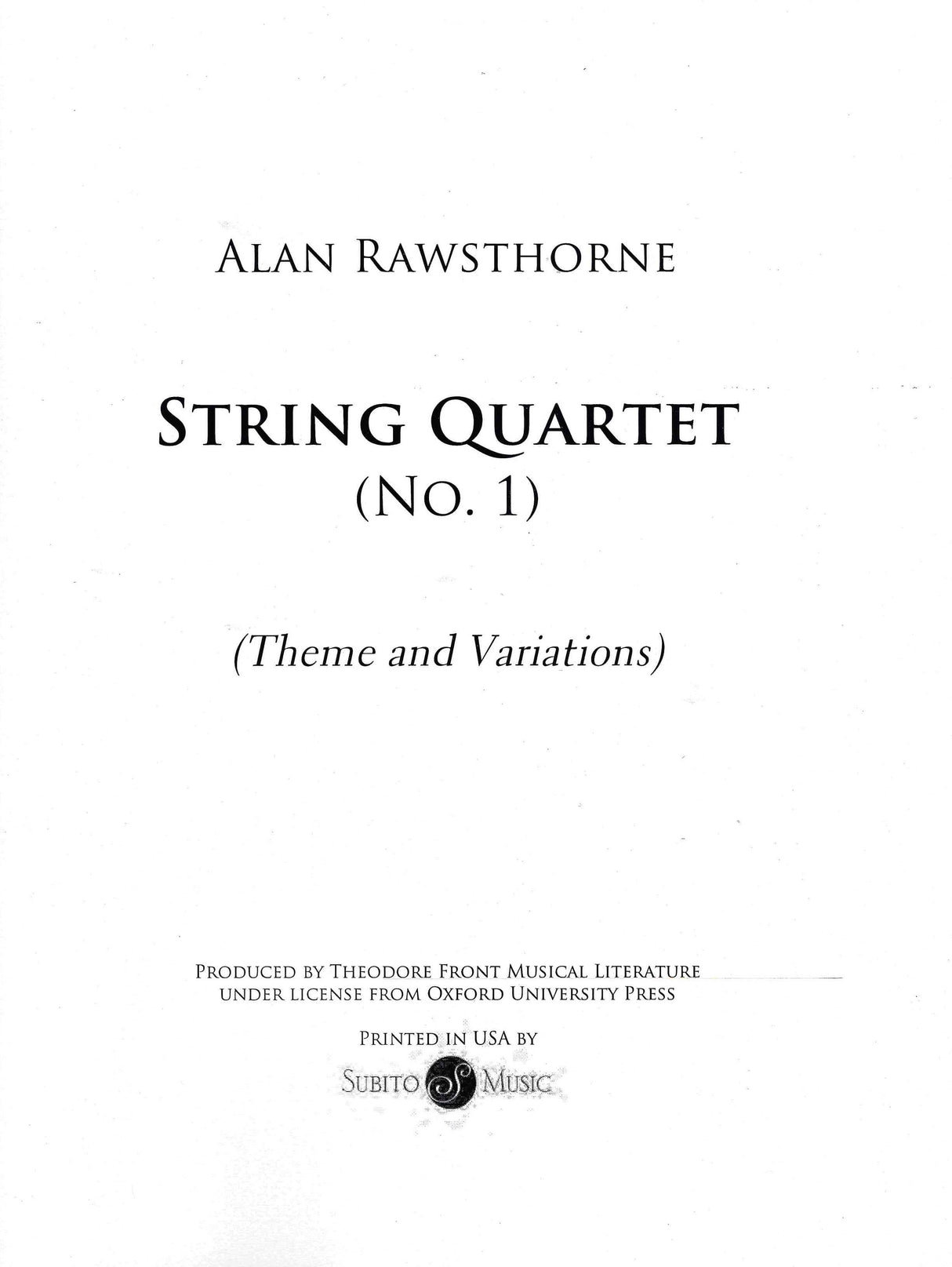 Rawsthorne: String Quartet No. 1