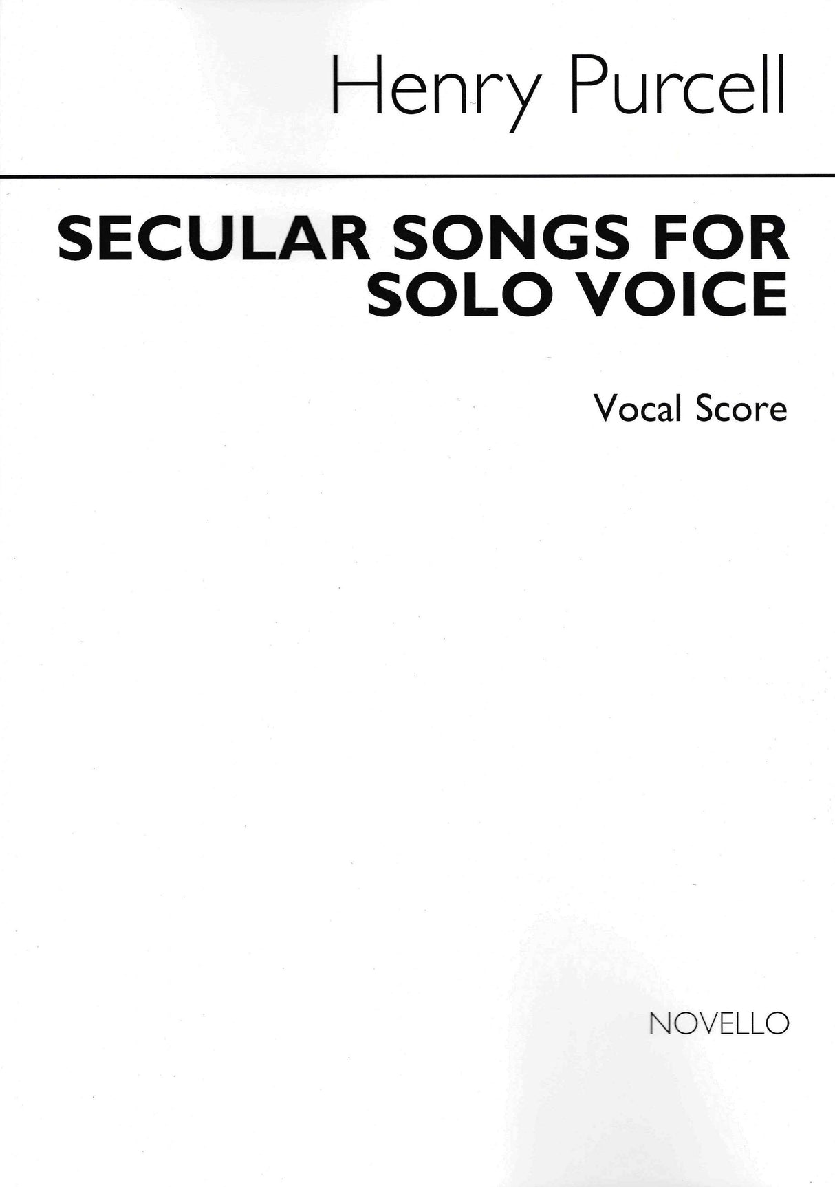 Purcell: Secular Songs for Solo Voice