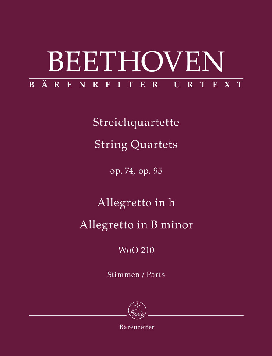 Beethoven: String Quartets, Opp. 74, 95