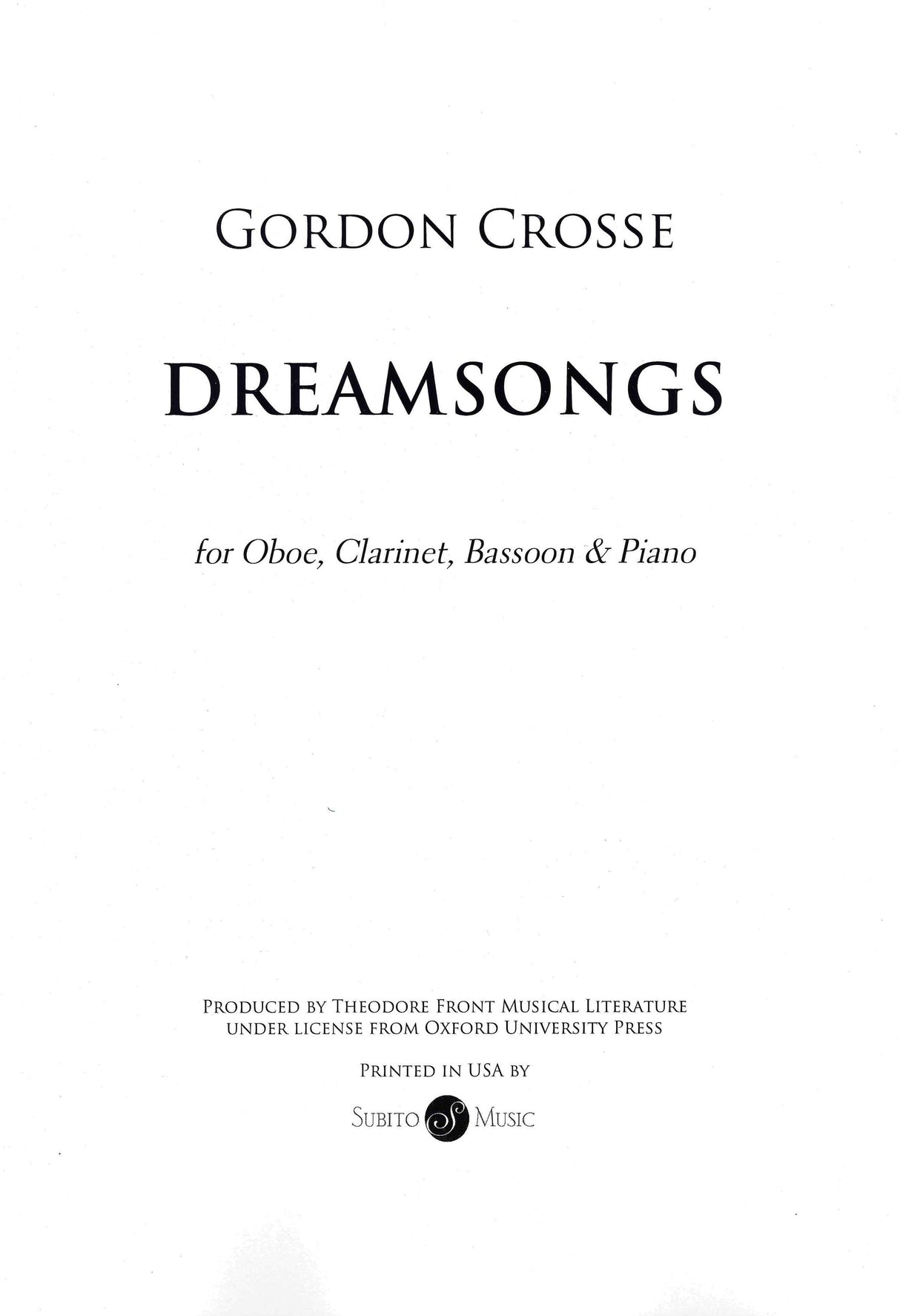 Crosse: Dreamsongs
