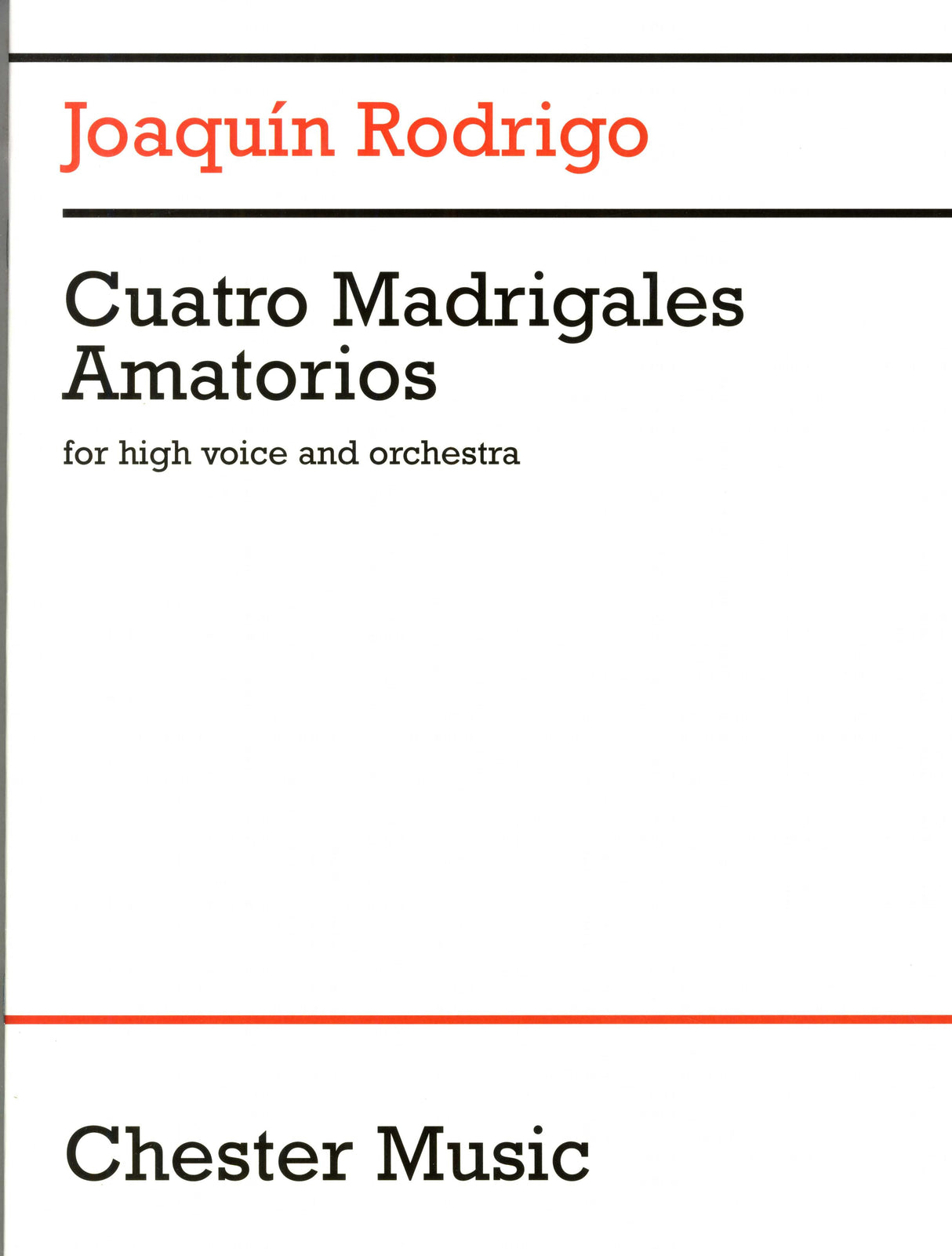 Rodrigo: Cuatro Madrigales Amatorios