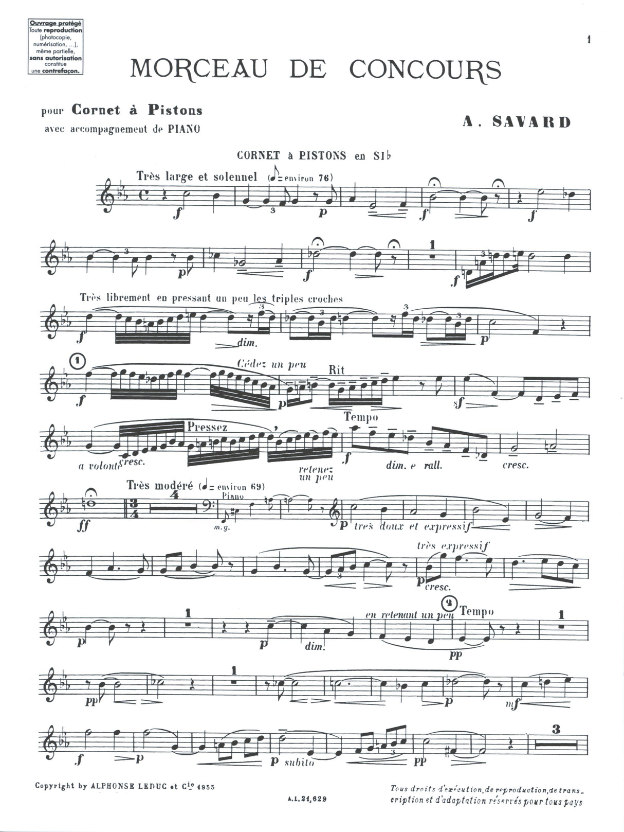 Savard: Morceau de concours