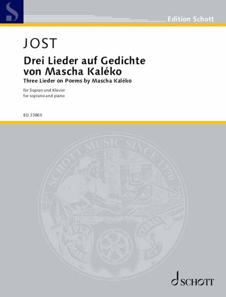 Jost: 3 Lieder on poems by Mascha Kaléko
