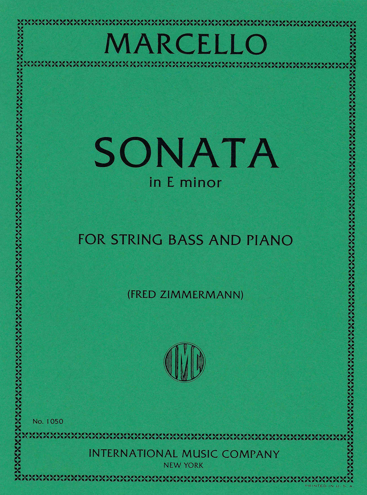 Marcello: Sonata in E Minor (arr. for double bass)